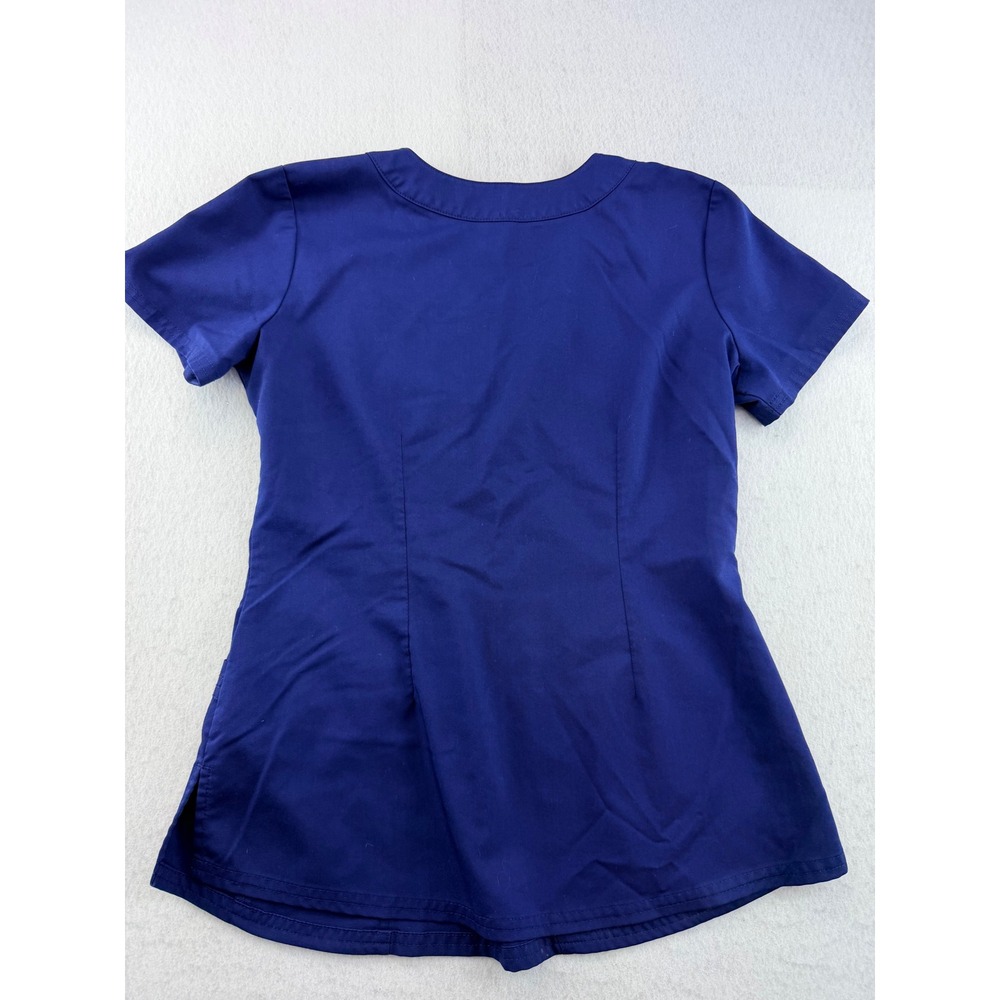 Healing Hands Purple Label Navy Blue Y-Neck Scrub Top Style 2167 XS - Picture 8 of 10